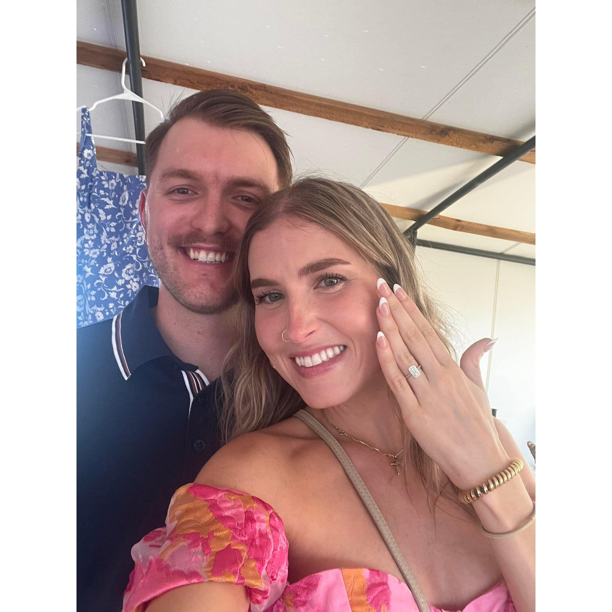 We got engaged in July!