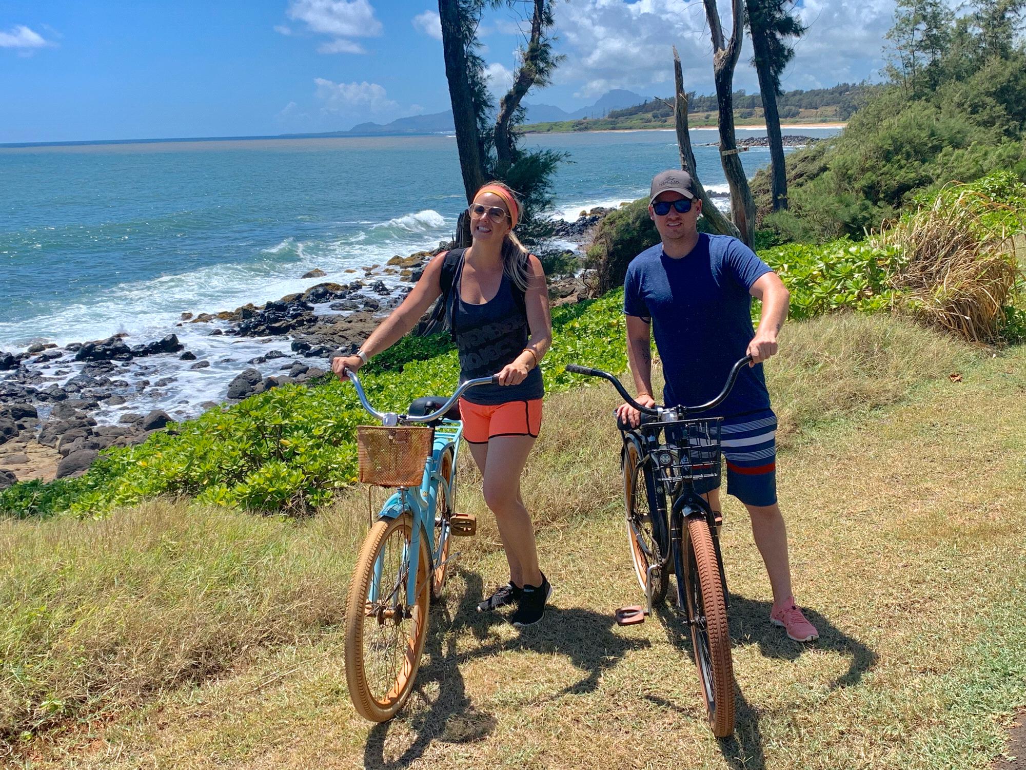 Biking with Mimi & Don on Kauai