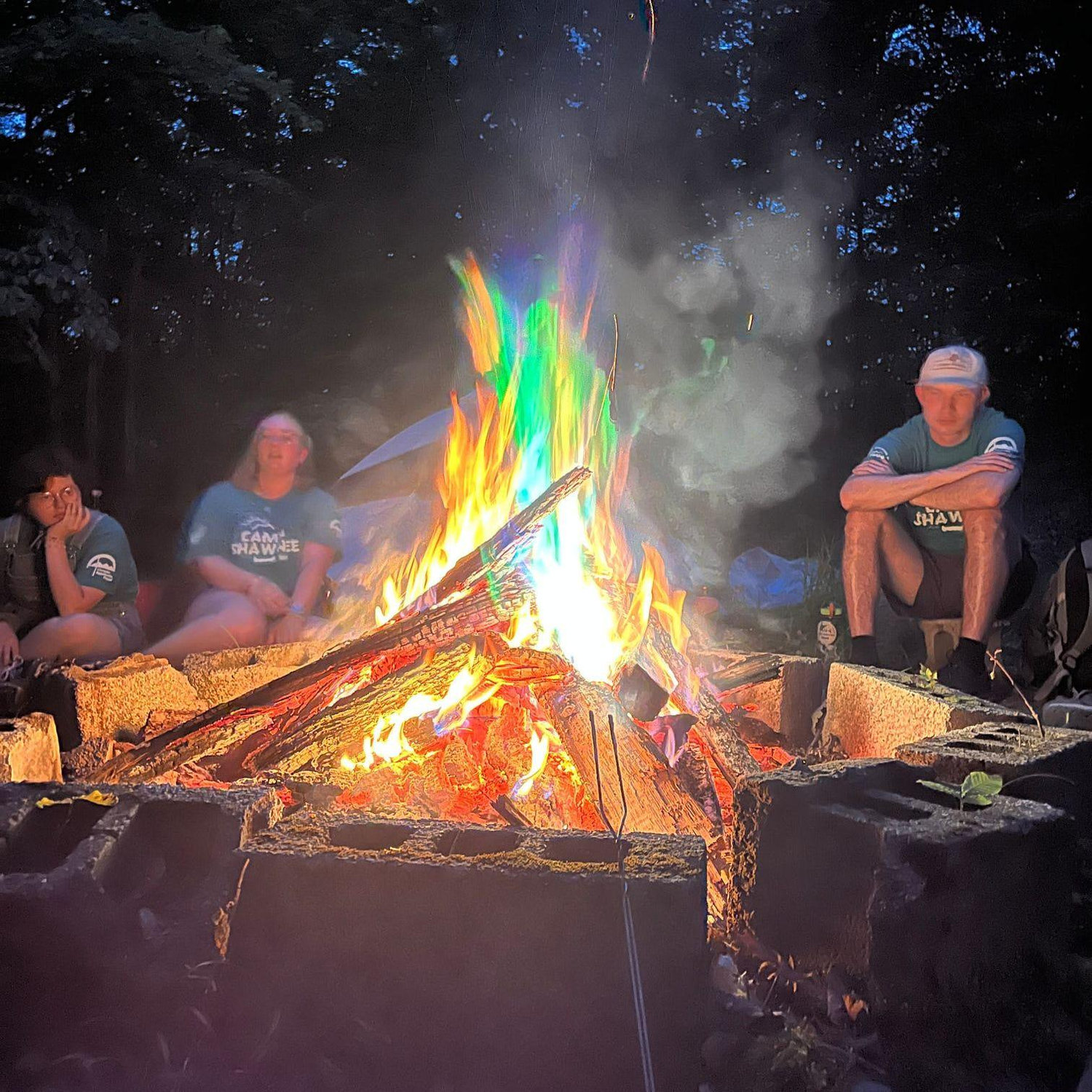 the night the counselors learned how to camp out- I snapped this with Dan in it!