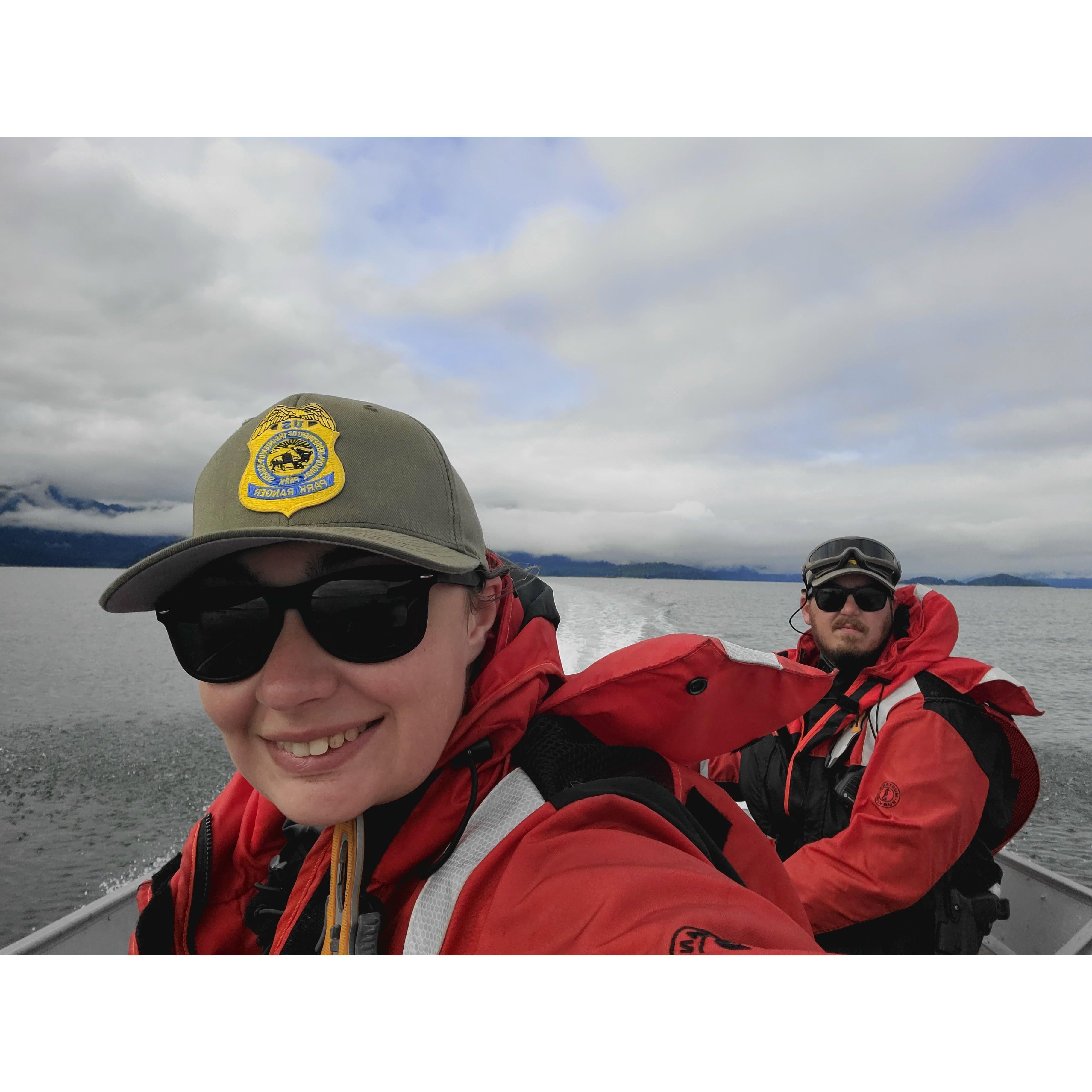 We met up in Alaska as Park Rangers at Glacier Bay National Park