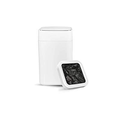 TOWNEW Self-Sealing and Self-Changing Kitchen Trash Can | Automatic Open Lid and Motion Sense Activated Garbage Bin | Smart Home Electric Trash Cans - White Plus 1 Refill Ring (Up to 25 Bags)