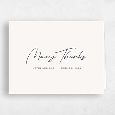 Seashell, Beige Wedding Thank You - Burke Classic