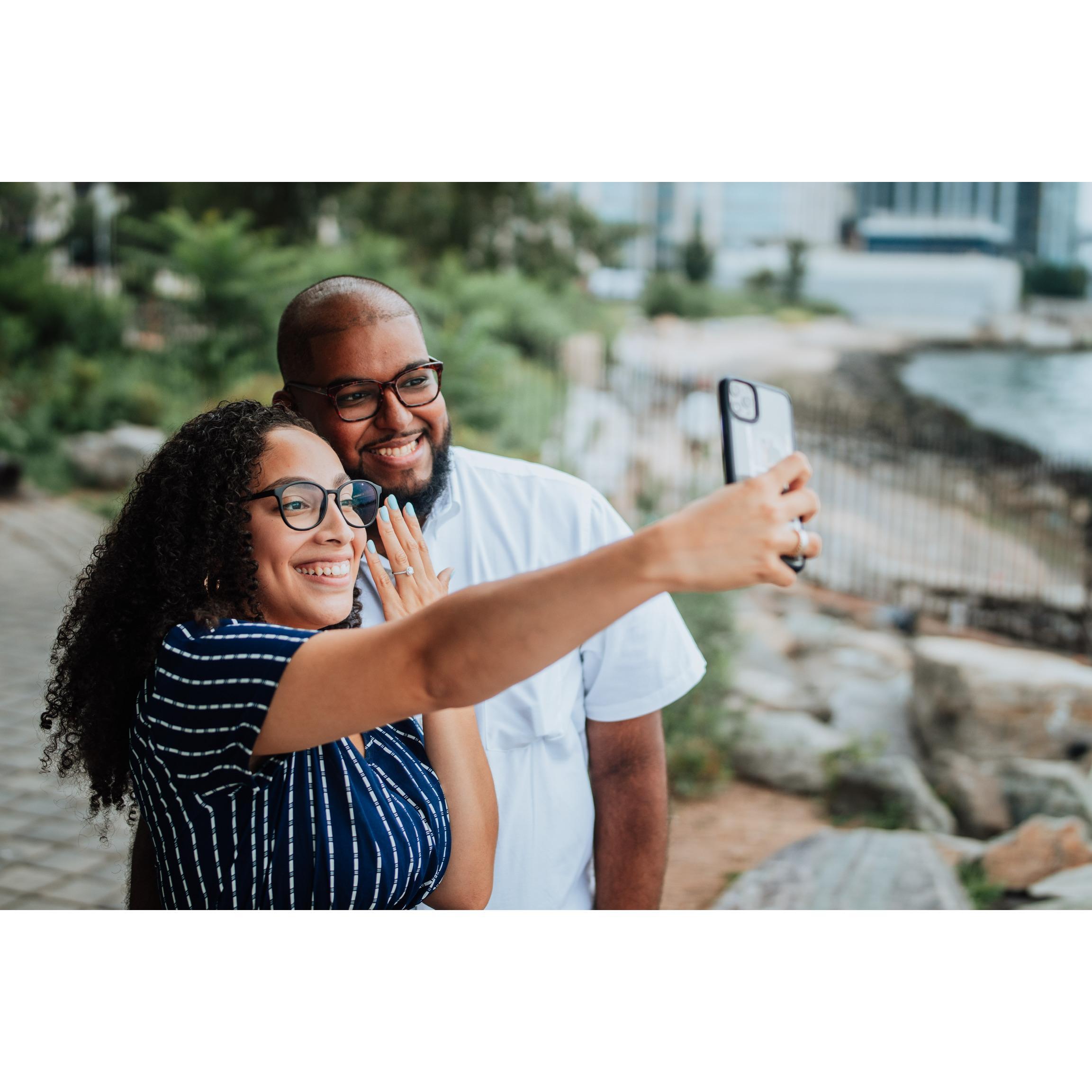 Our first post-engagement selfie!