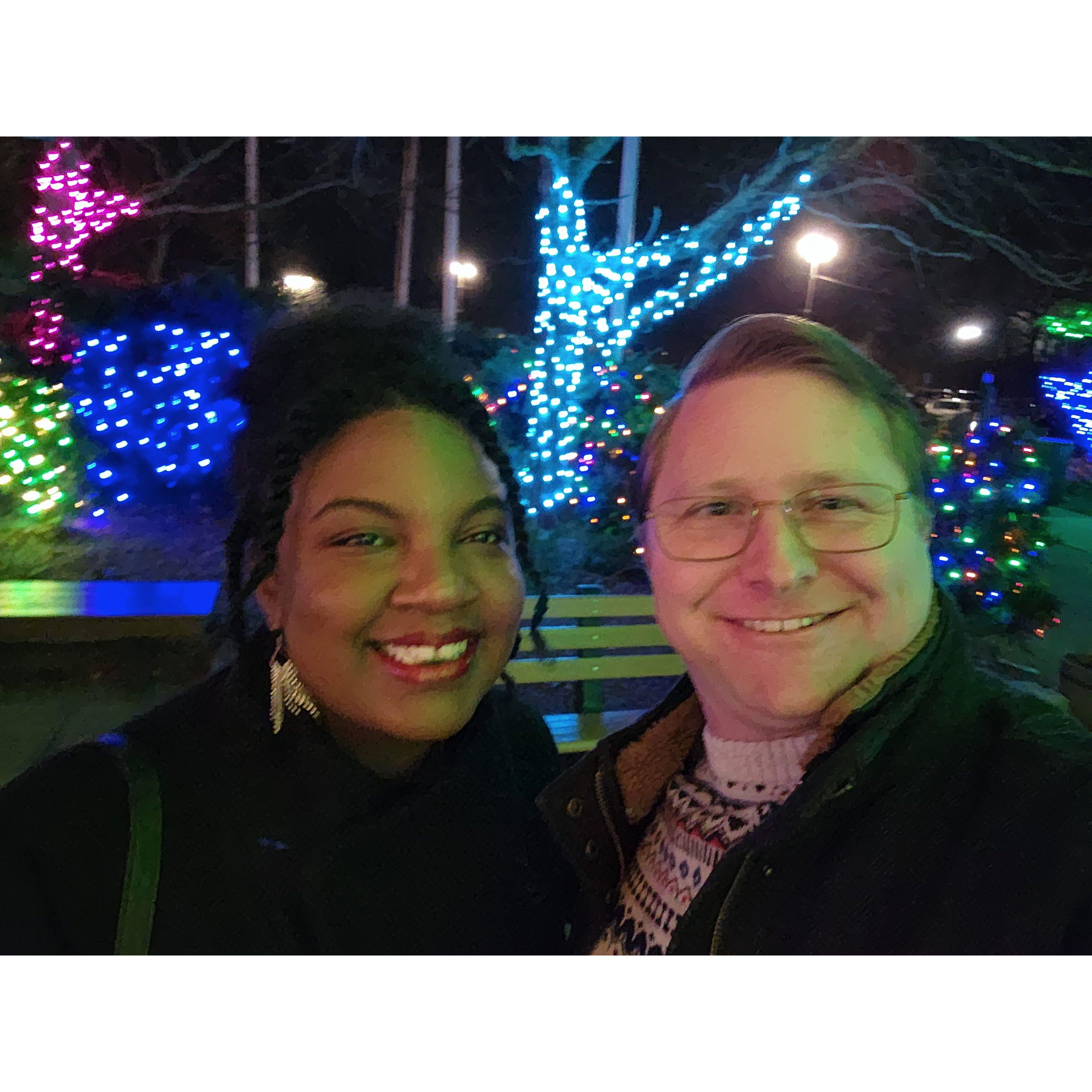 Alyssa loves Christmas lights and her birthday, so it's lucky that Roger Williams Park is lit up every December 2nd!