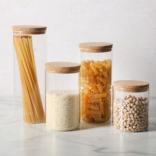 Rue Lumiere 4-Piece Handmade Canister Set with Airtight Cork Lids