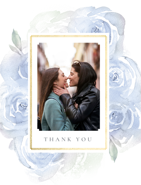 Sakura Multiphoto | Dark Red | Zola Thank You Cards
