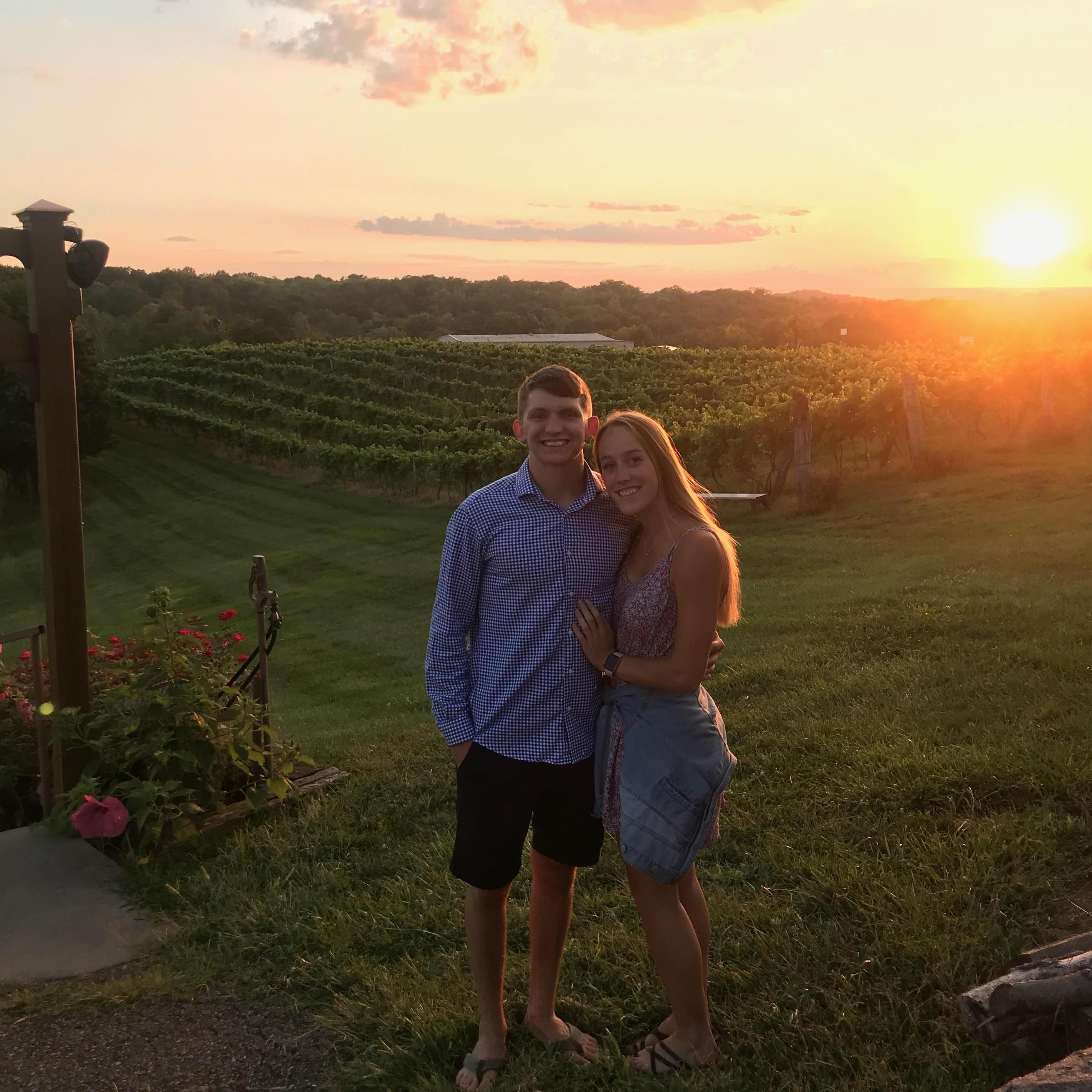 The first time we went to Vinoklet (the place we got engaged) in August 2019! One of our all time favorite dates! The spaghetti and wine was AMAZING!