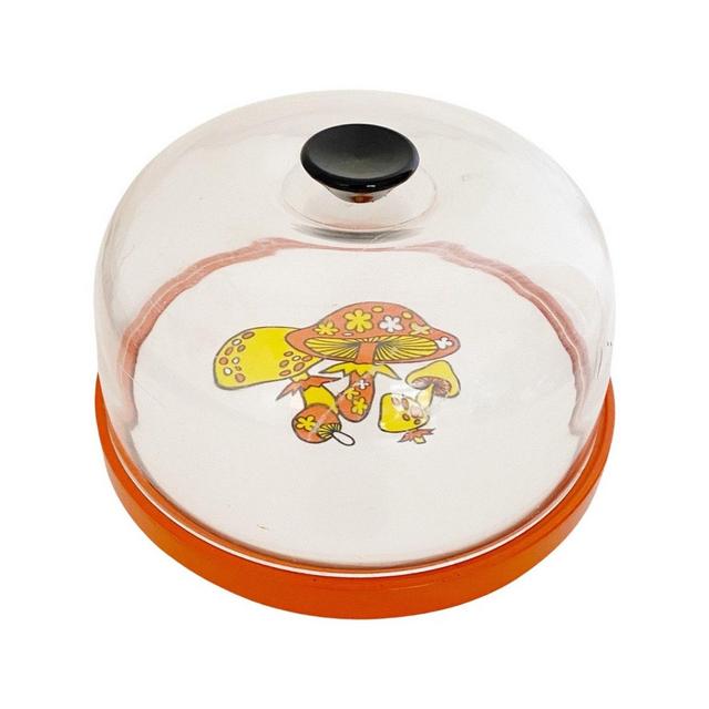 Rare Vintage Orange and White Mushroom...