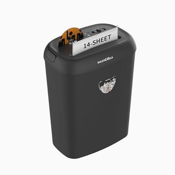 Paper Shredder, 14 Sheet Cross Cut, 6.6 Gallon Basket, P-4 Security Level, 3 Mode Design - Jam Proof Heavy Duty Shredder for Home and Office