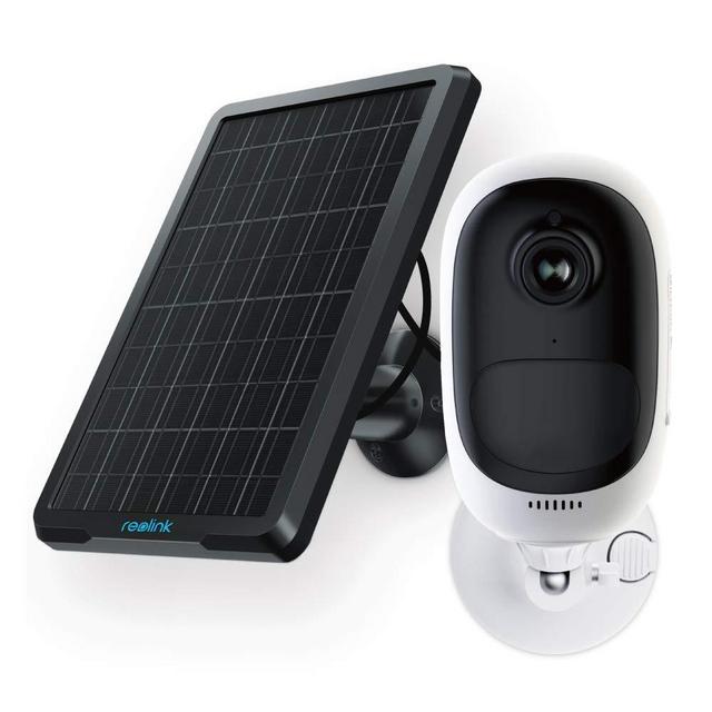 REOLINK Outdoor Security Camera Rechargeable Battery 1080P Wireless Surveillance Support Cloud Google Assistant Night Vision PIR Motion Detection SD Slot | Argus Pro+Solar Panel