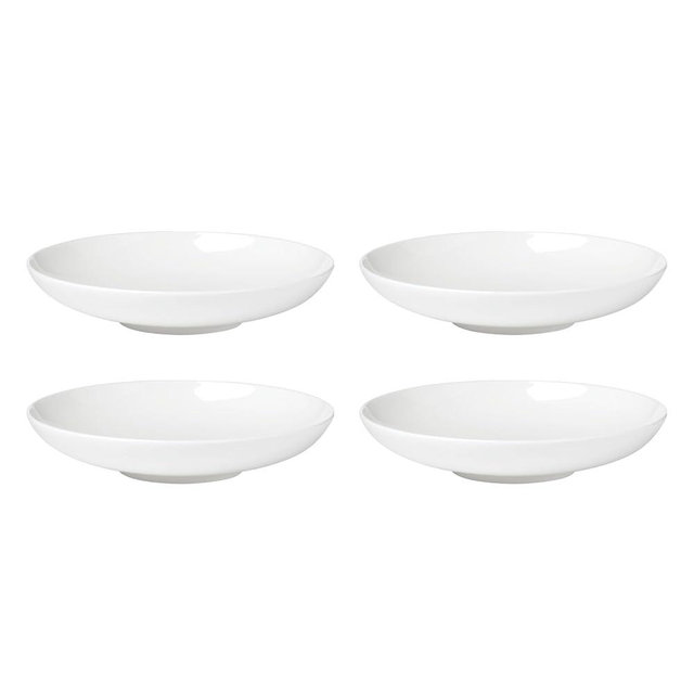 Lenox Dinnerware Set, Studio 1414 Coupe Pasta Bowls, Set of 4, Service For 4, Dishwasher and Microwave Safe, Made of Bone China, Salad Bowl, Pasta Bowl, Home, Kitchen and Dining (White, 4 Pieces)