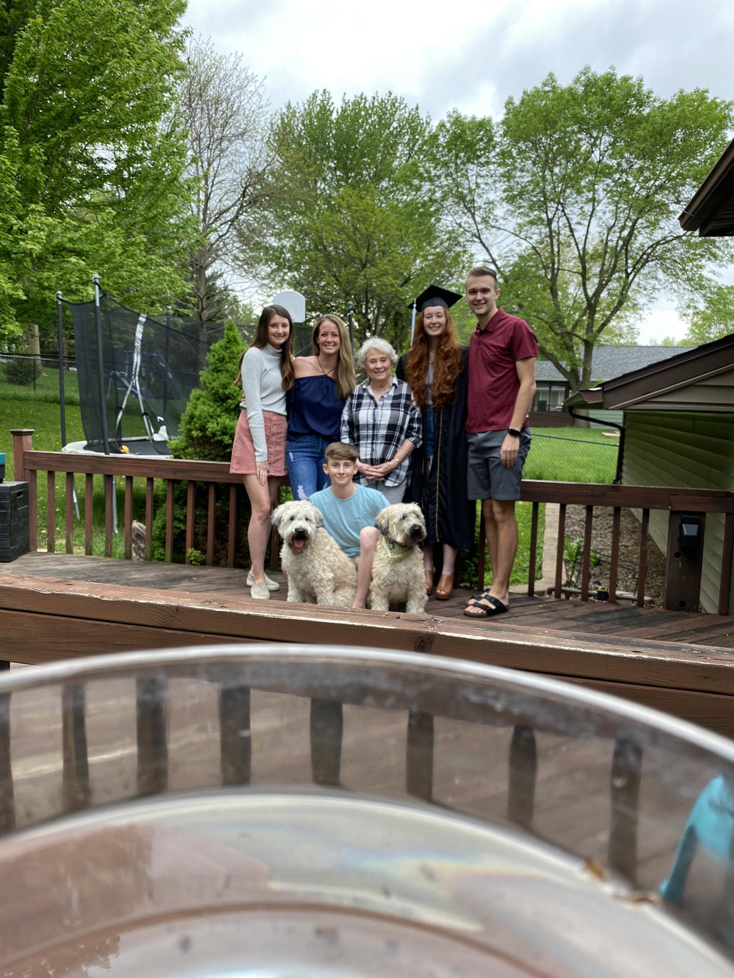 Riley’s college graduation 2020 with her family