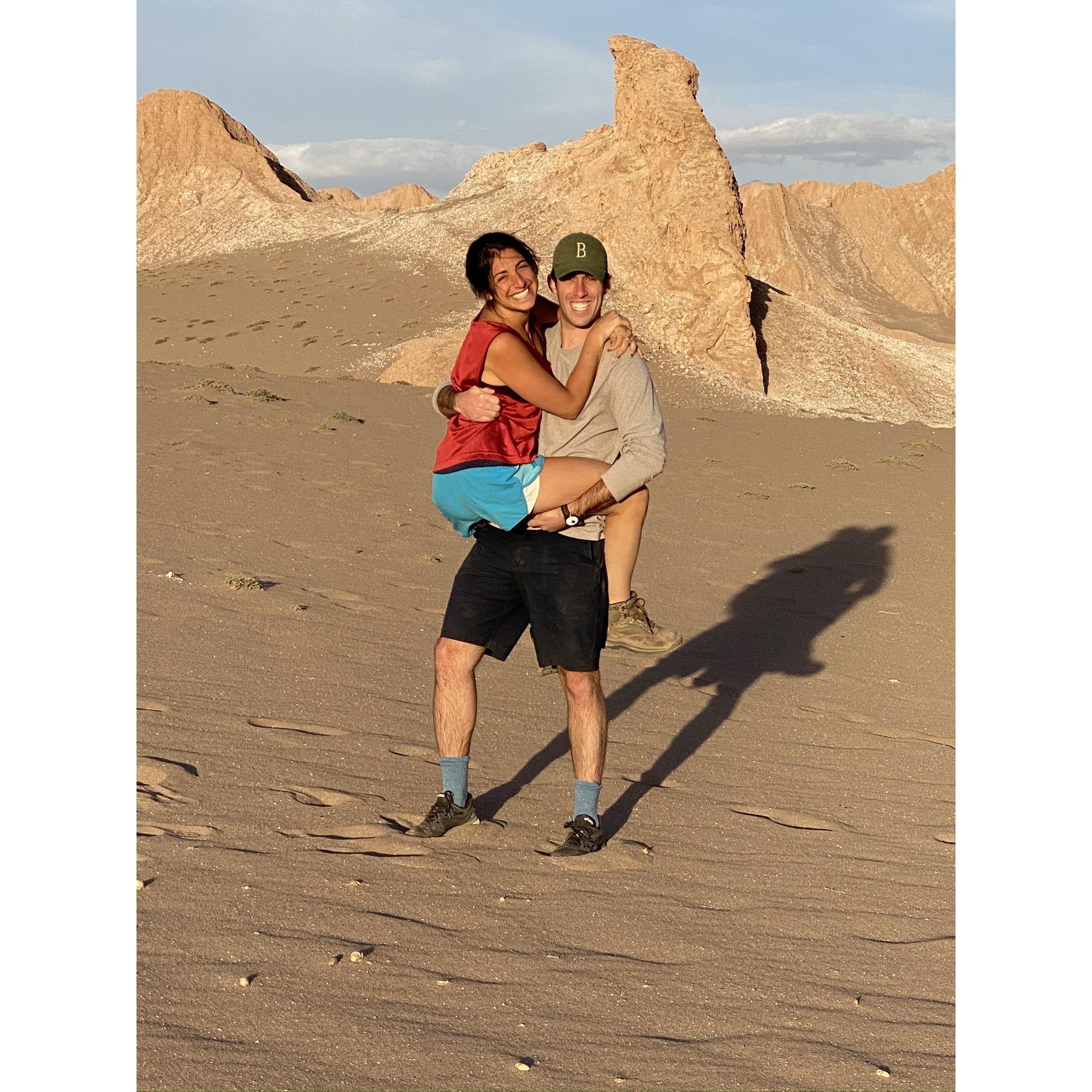 Excited by adventure whether in the desert...