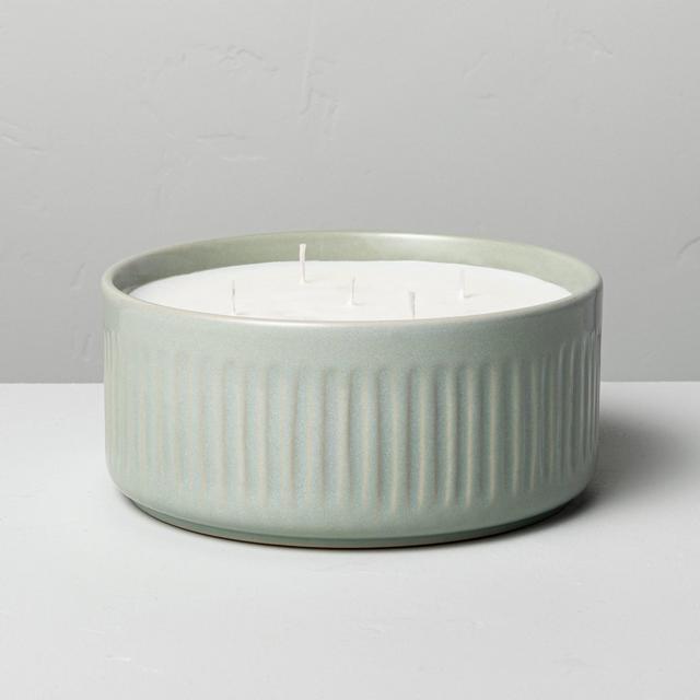 25oz Large 5-Wick Moss & Ivy Fluted Ceramic Candle - Hearth & Hand™ with Magnolia