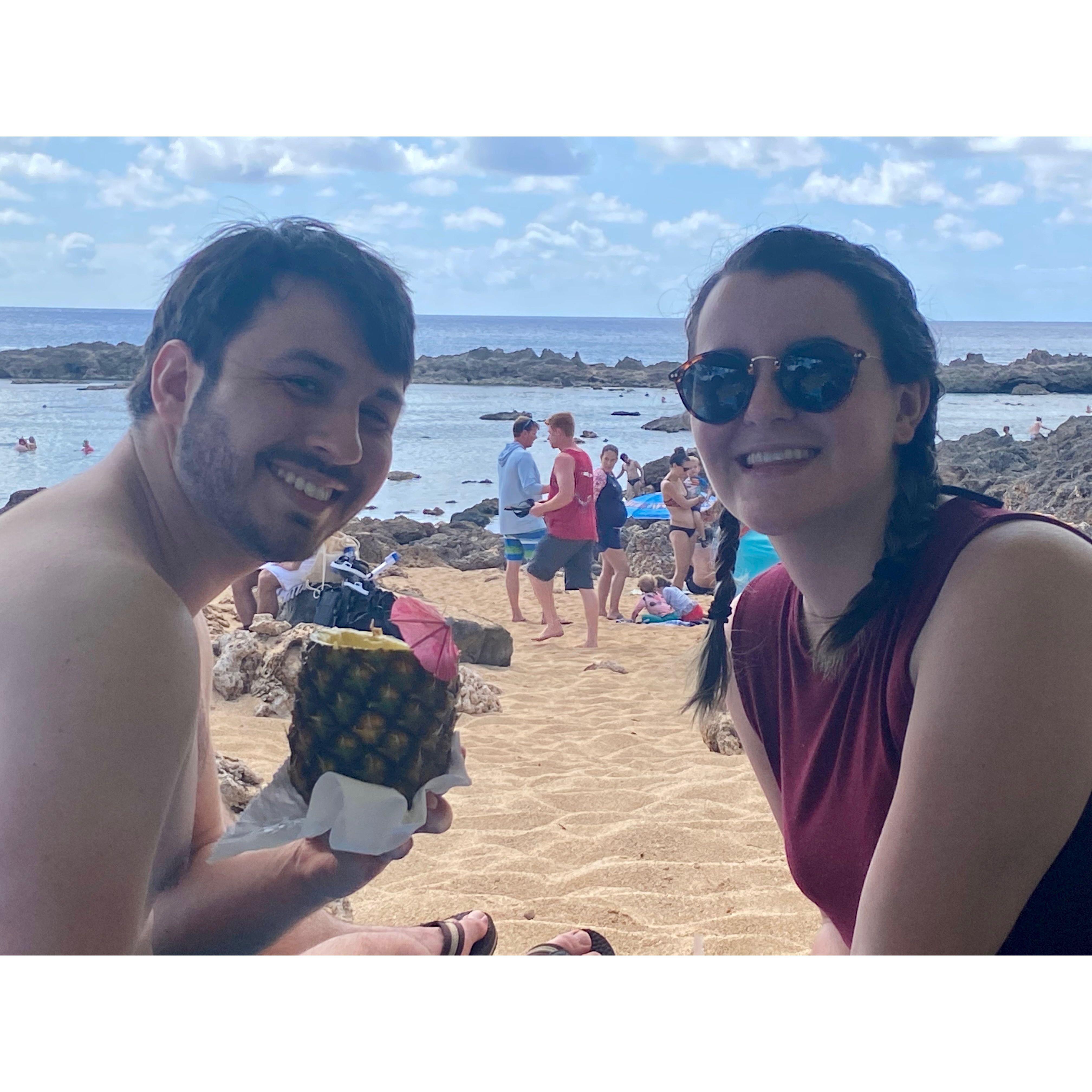May 2021, Colby's first trip to see Mac's family in Hawaii for her sister Kimberly's high school graduation