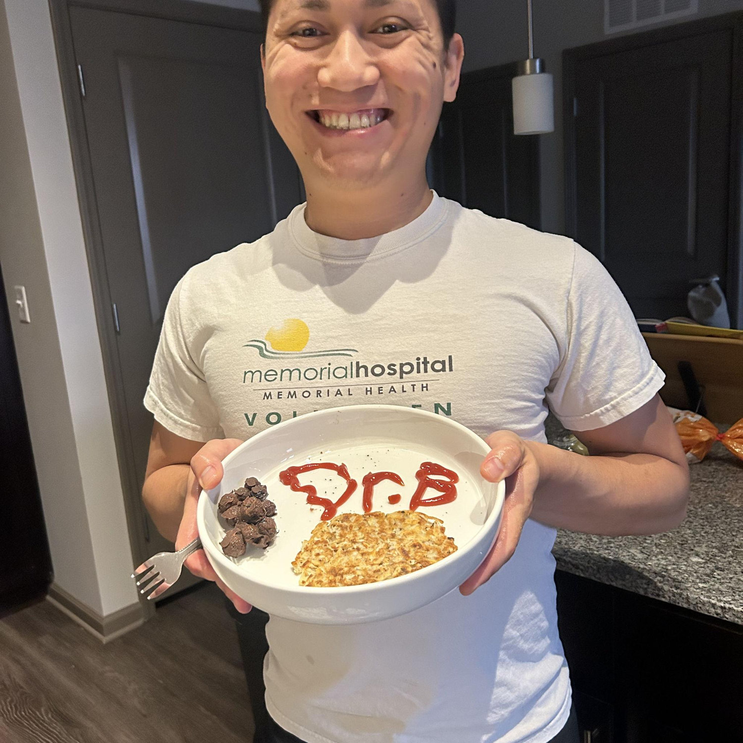 I made breakfast for Sarvika on her first day as a resident!
