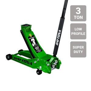 DAYTONA 3 Ton Low-Profile Superduty Floor Jack with RAPID PUMP, Metallic Green