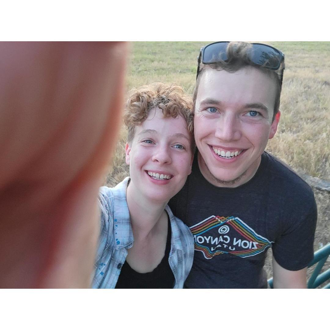 Joseph first time bringing me to his hometown. We were sitting on a cow railing and watching the sun set.