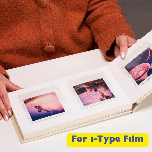 Personalized Linen Hardcover Photo Album For i-Type films | 48 Pockets (writable thick cardstock) | Occasional Motto Handmade Album