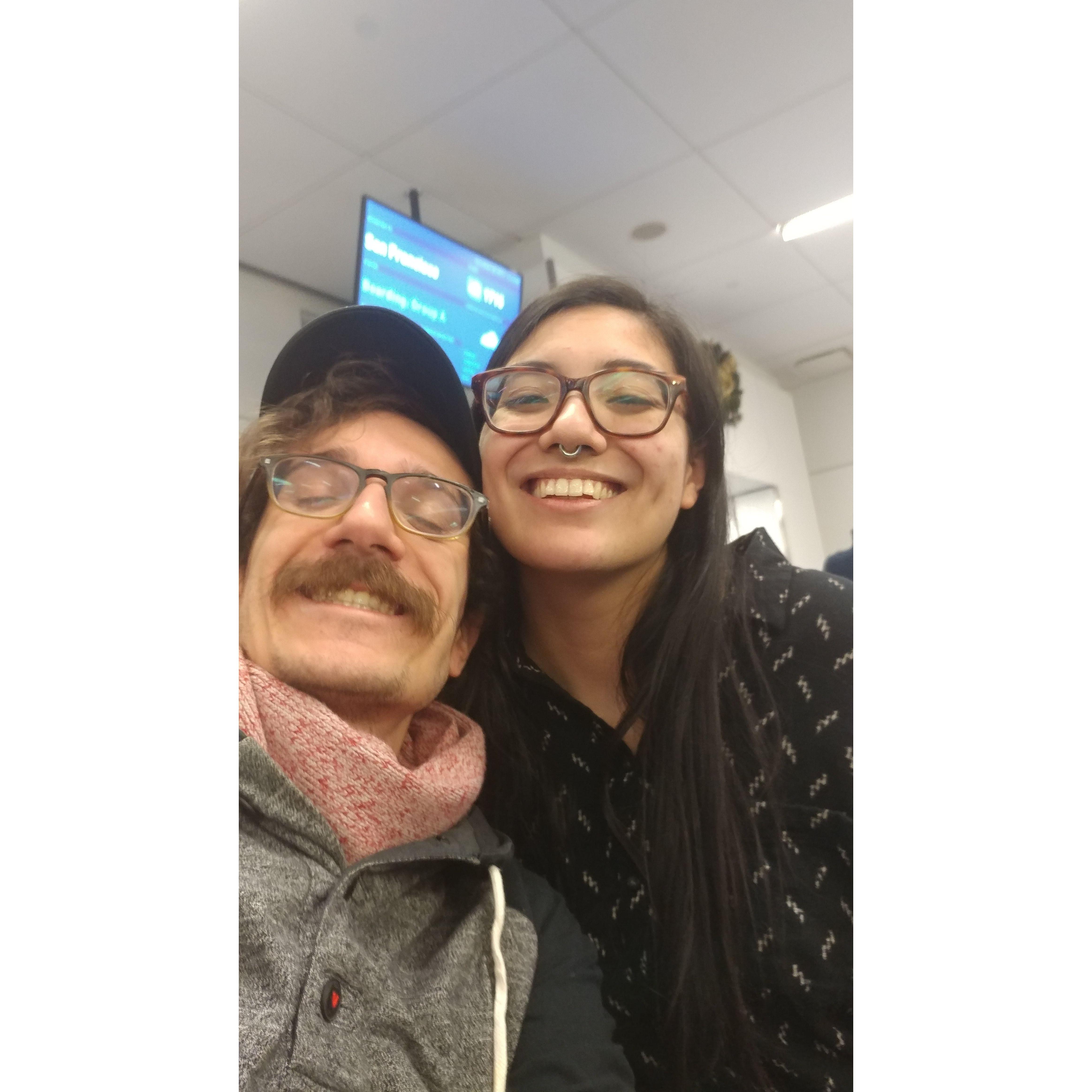 Heading out on our first flight together!