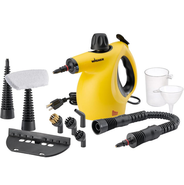 Wagner 2460111 505e Handheld Steam Cleaner, Multi-purpose Steamer, 11 Attachments, Chemical-Free Cleaning, Pet and Kid Safe