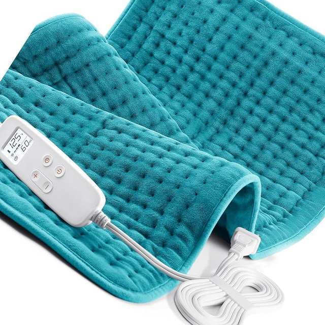 Electric Heating Pad for Back: VAAGHANM 33" x 17" Extra Large Heat Pad for Shoulder & Neck & Back - 6 Temperature Settings & Auto Shut-Off Timer
