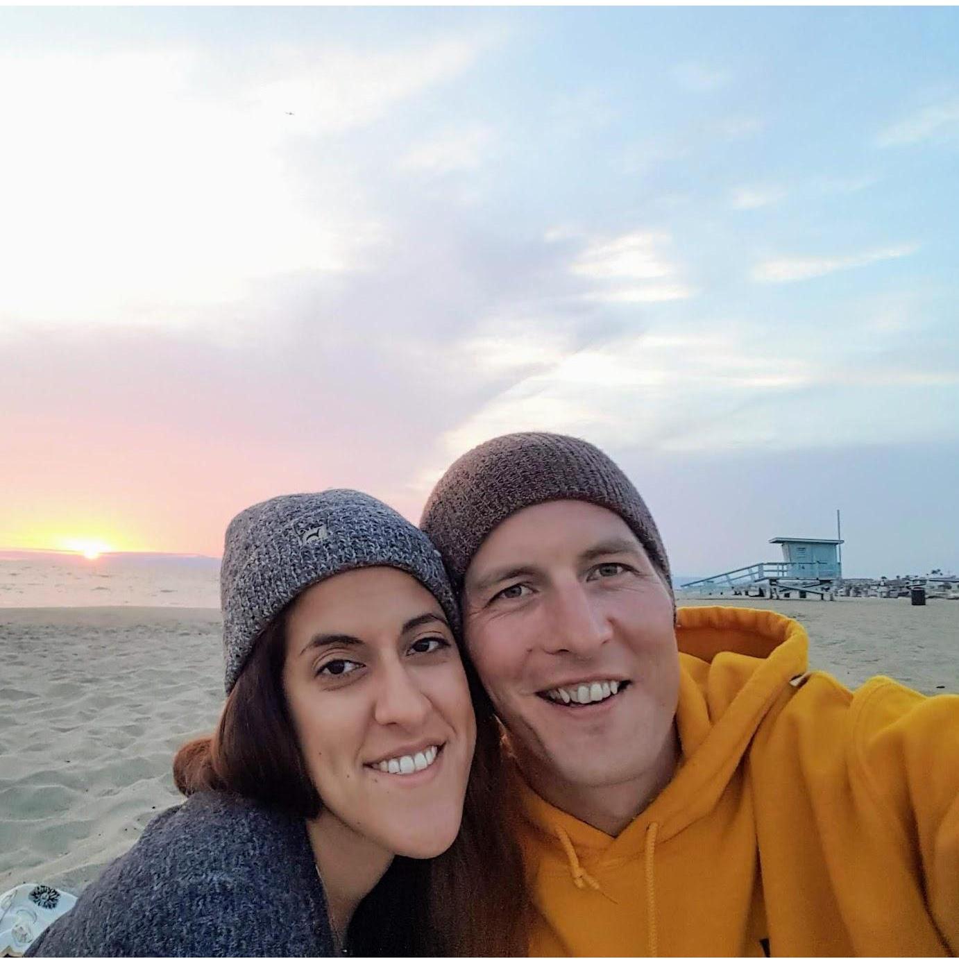 Many sunset picnics on the beach