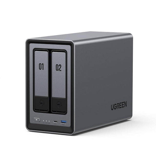 UGREEN NASync DXP2800 2-Bay Desktop NAS, Intel N100 Quad-core CPU, 8GB DDR5 RAM, 2.5GbE, 2 * M.2 NVMe Slots, 4K HDMI, Network Attached Storage (Diskless)