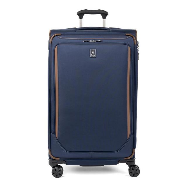 Travelpro Crew Classic Lightweight Softside Expandable Checked Luggage, 8 Wheel Spinner Suitcase, TSA Lock, Men and Women, Checked Large 29-Inch, Patriot Blue