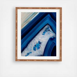 Deep Blue Agate Framed Wall Art