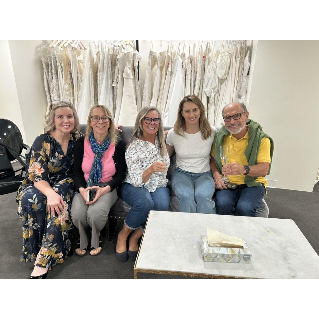 Bethany, Margaret, Jane, Elaine, and Barry when she said yes to the dress