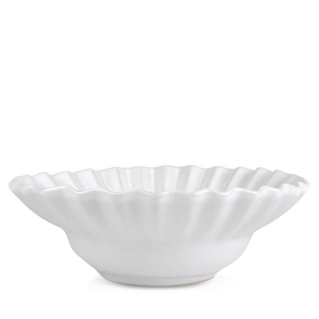 VIETRI Incanto Stone White Pleated Small Serving Bowl