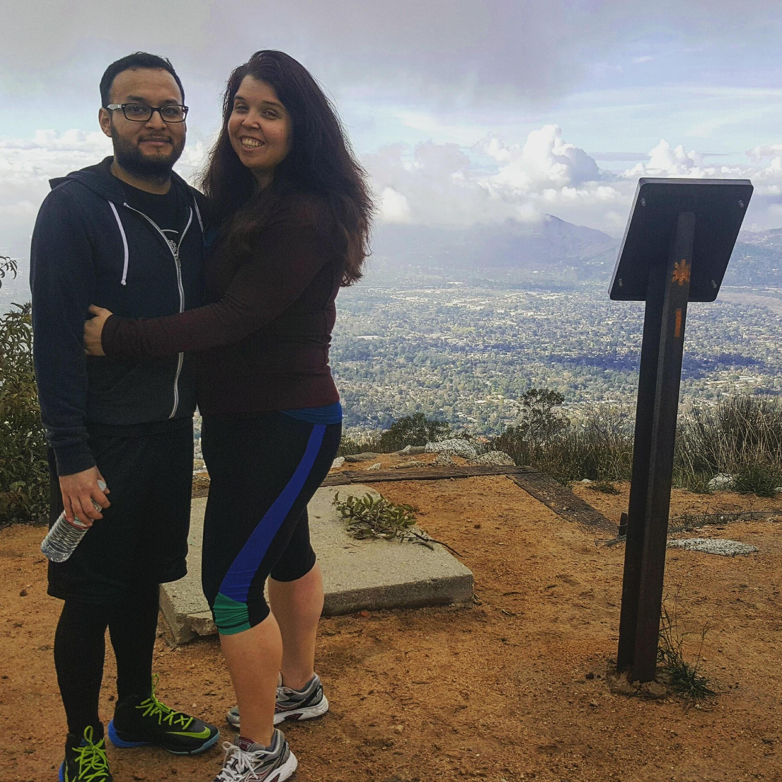 During a six mile hike