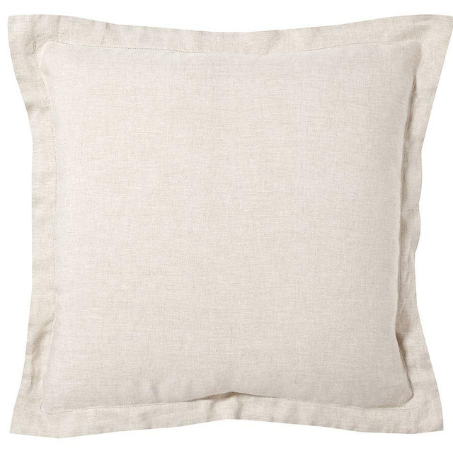 Neutral Belgian Linen Euro Shams, Set of 3
