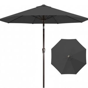 9FT Auto-Tilt Patio Umbrella|Outdoor Market Table Umbrella with 8 Fiberglass Ribs for Pool,Deck&Backyard