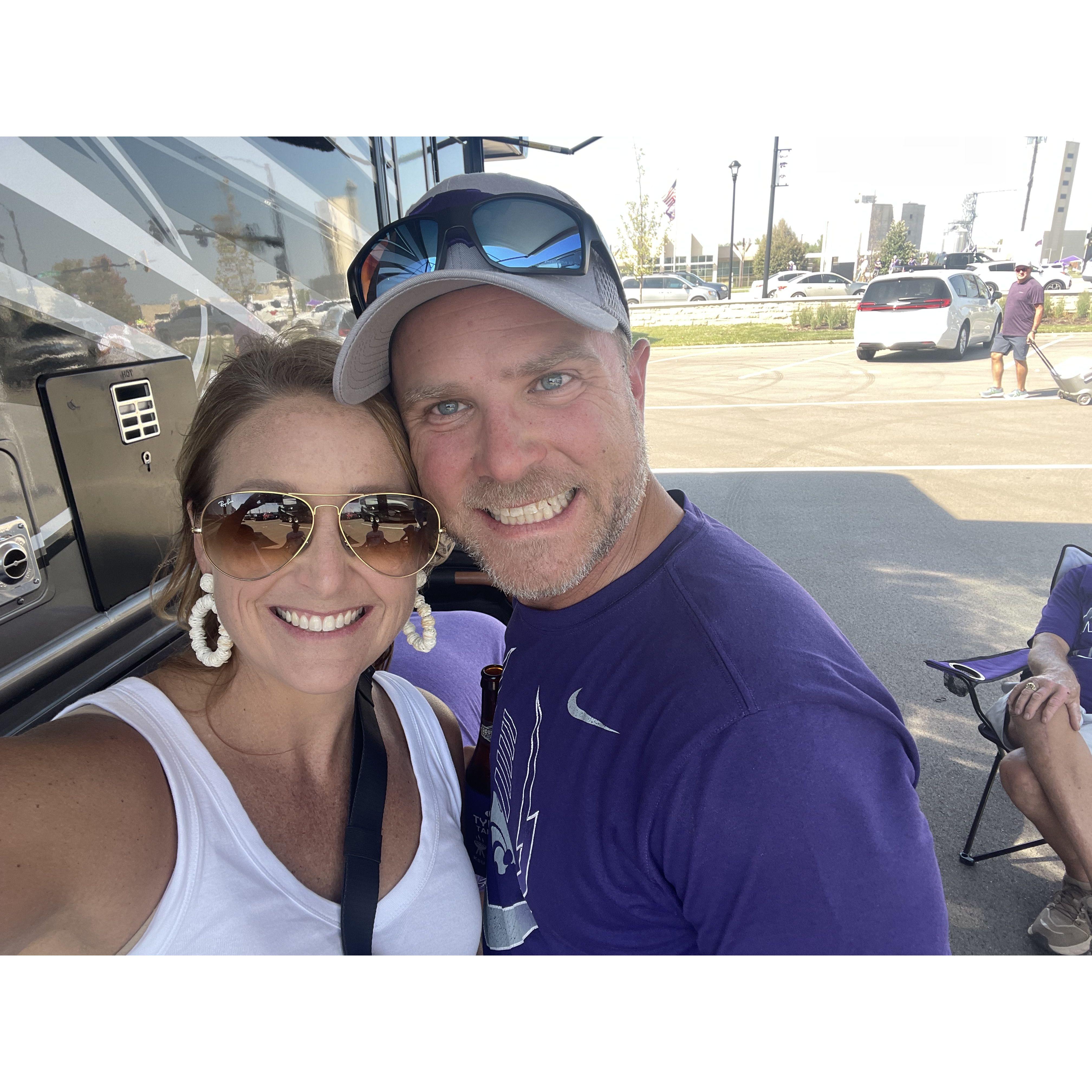 The Wildcat took the Jayhawk to a KSU football game!