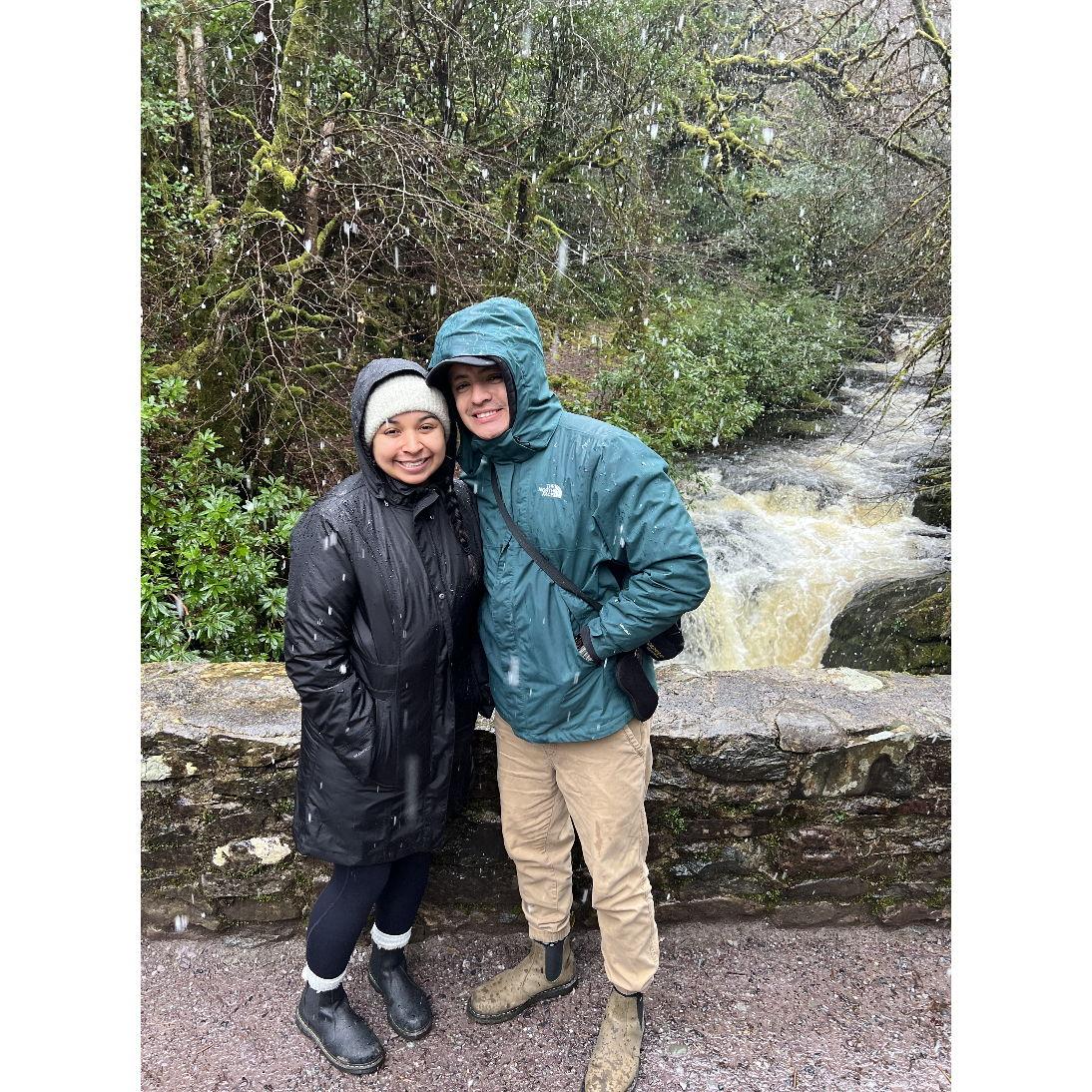 Driving around the Ring of Kerry in Ireland was so memorable! From being on the other side of the road, insanely small lanes, black ice, and SNOW at a waterfall.