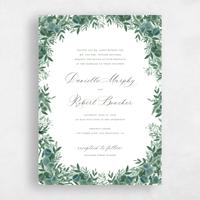 White Wedding Invitation - Chai Portrait
