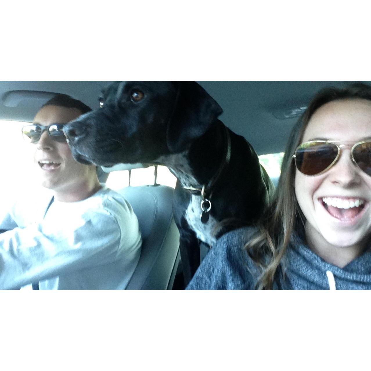 First road trip to Kentucky together, to out run a hurricane.
