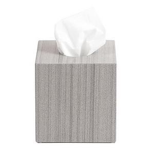 Capistrano Marble Boutique Tissue Box Cover in Graphite Grey