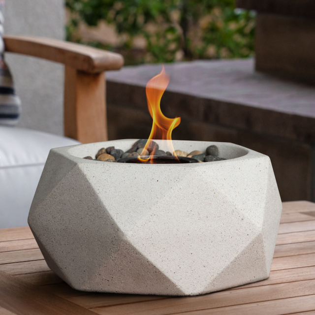 Beautiful Geo Fire Bowl Table Top | TerraFlame