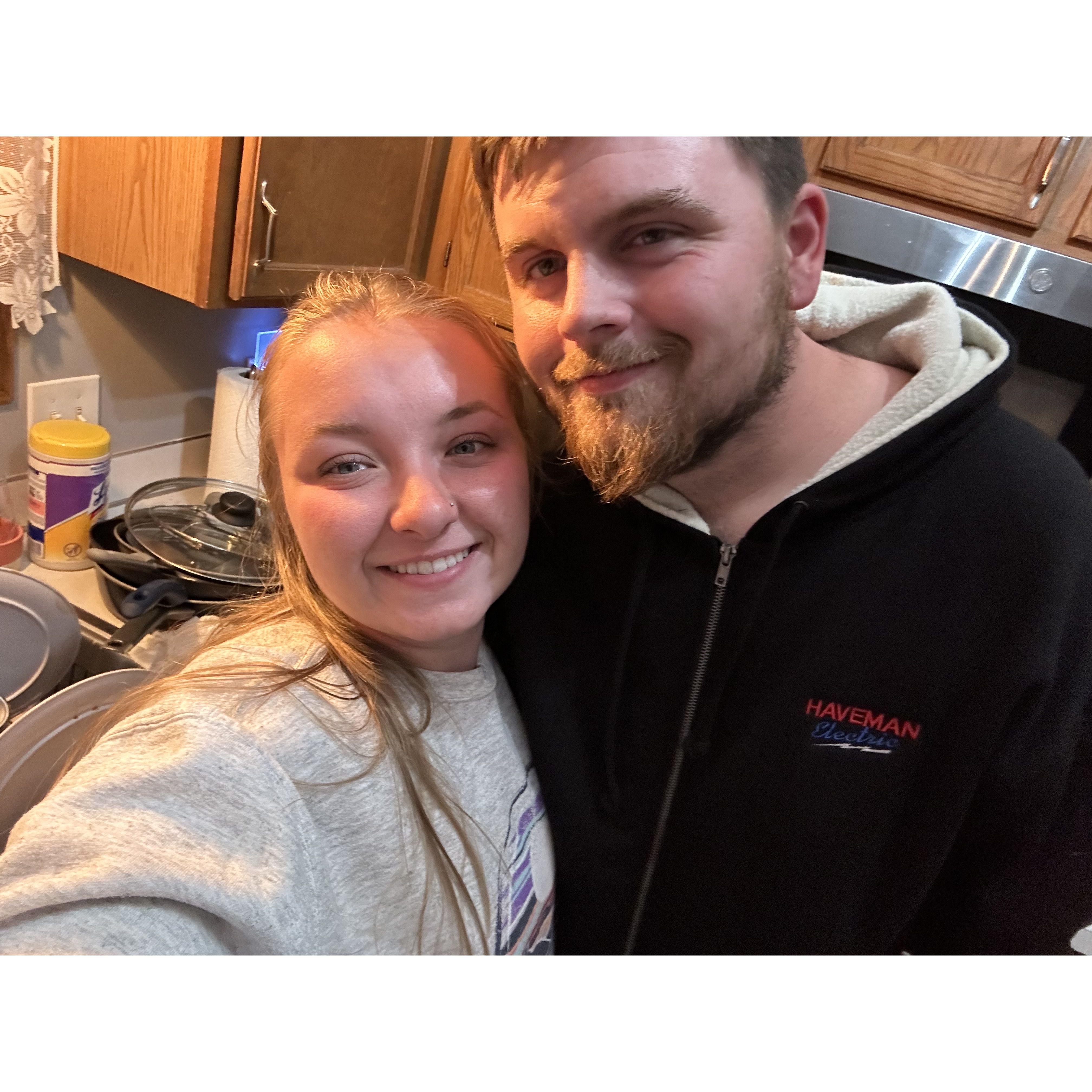 2024 anniversary photo of the bride and groom!