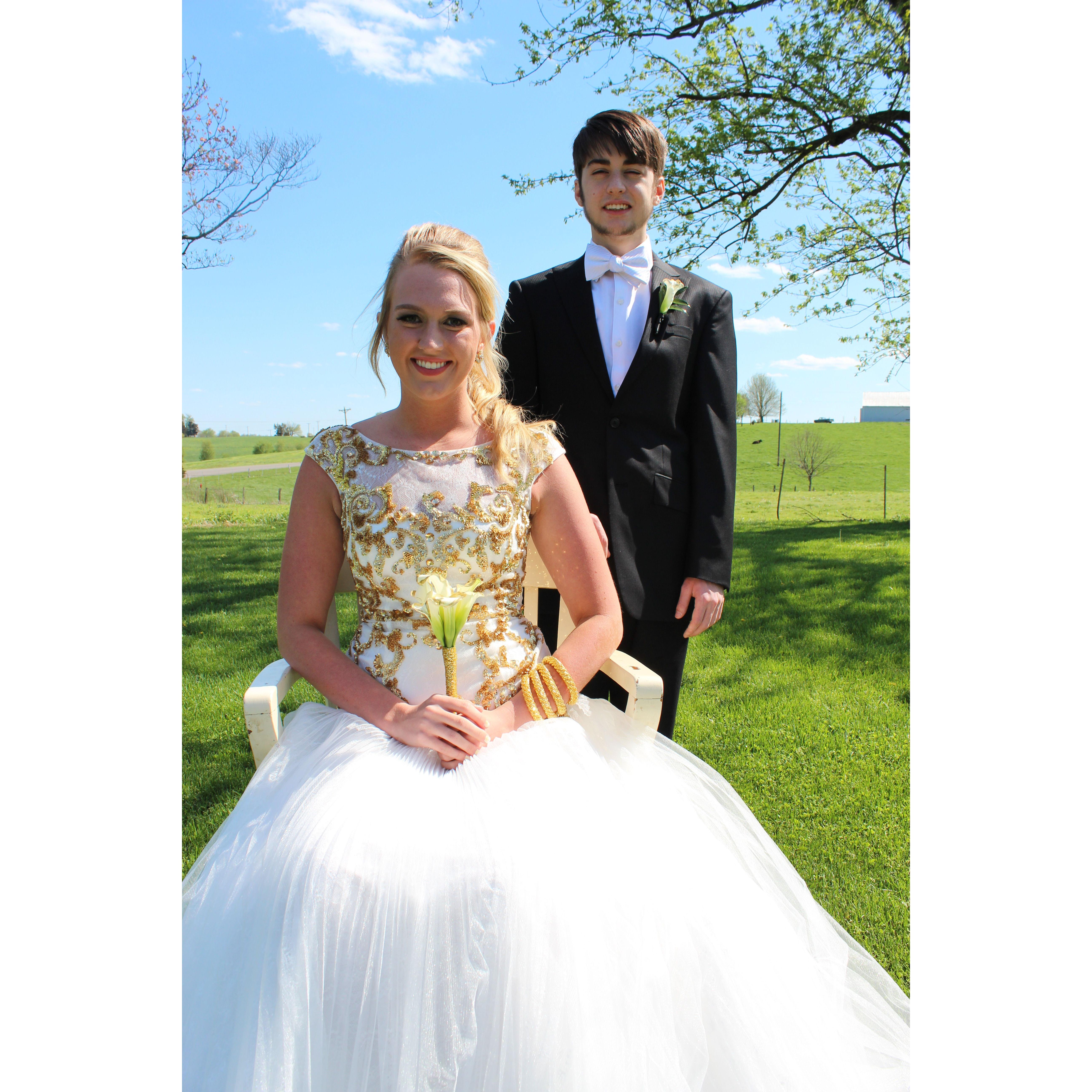 Senior Prom 2013. Notice the bouquet of white calla lilies.