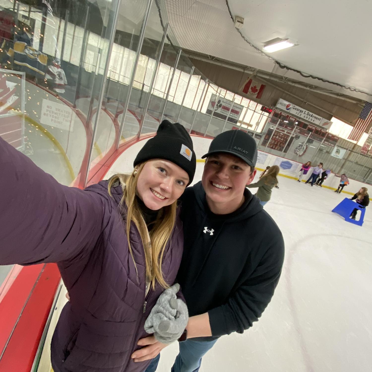 Ice skating to celebrate our first year together