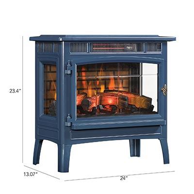 Duraflame 3D Navy Infrared Electric Fireplace Stove with Remote Control - DFI-5010-07