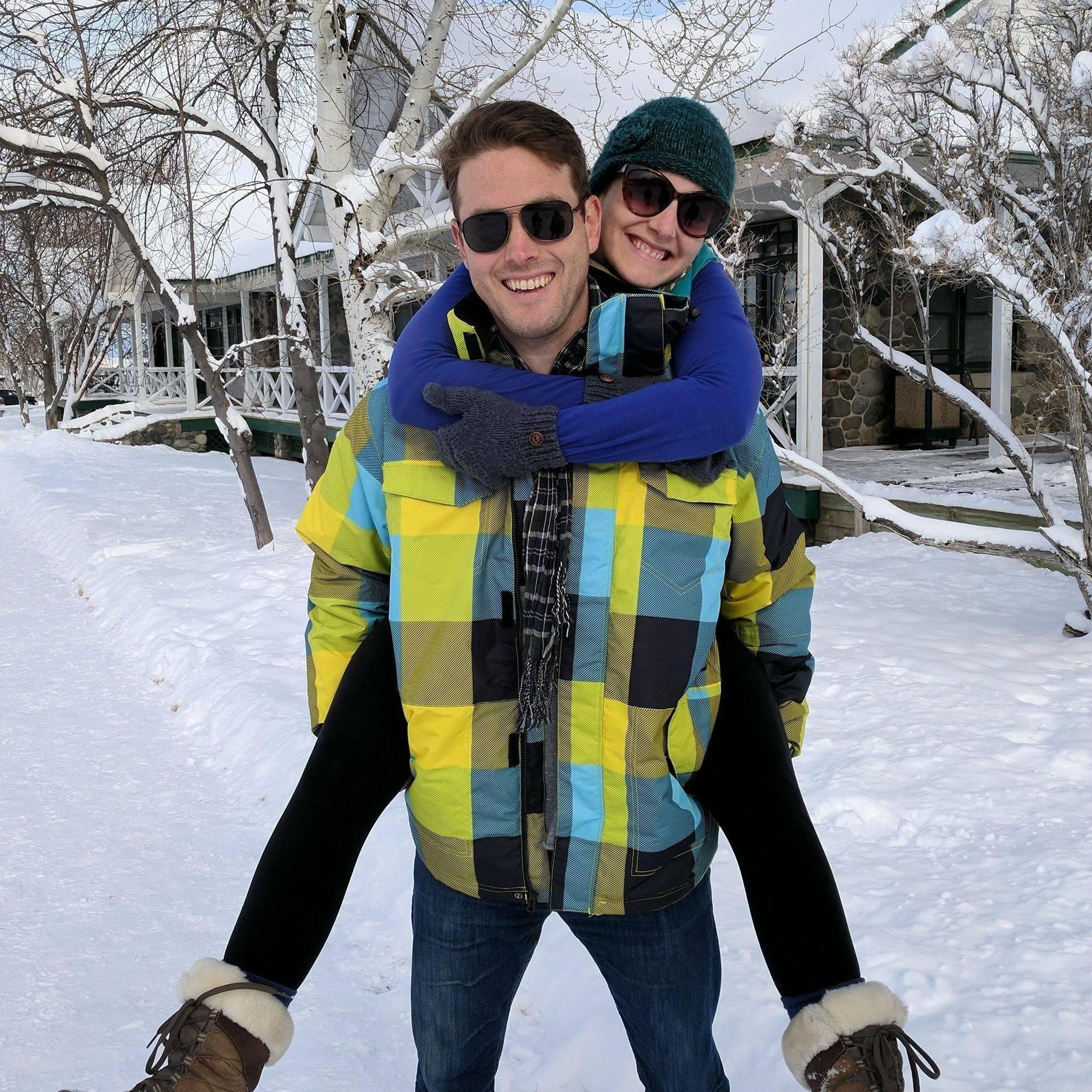 Christmas 2017 with Talia's parents at Chico Hot Springs. Max wished for a white Christmas - he got his wish and then some!