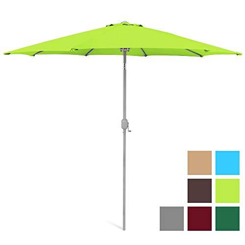 Best Choice Products 9ft Outdoor Market Patio Umbrella w/Crank Tilt, Wind Vent, 1.5in Diameter Pole - Light Green