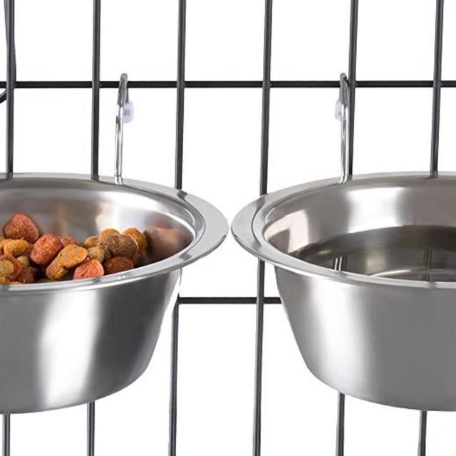 PETMAKER Stainless Steel Hanging Pet Bowls for Dogs and Cats