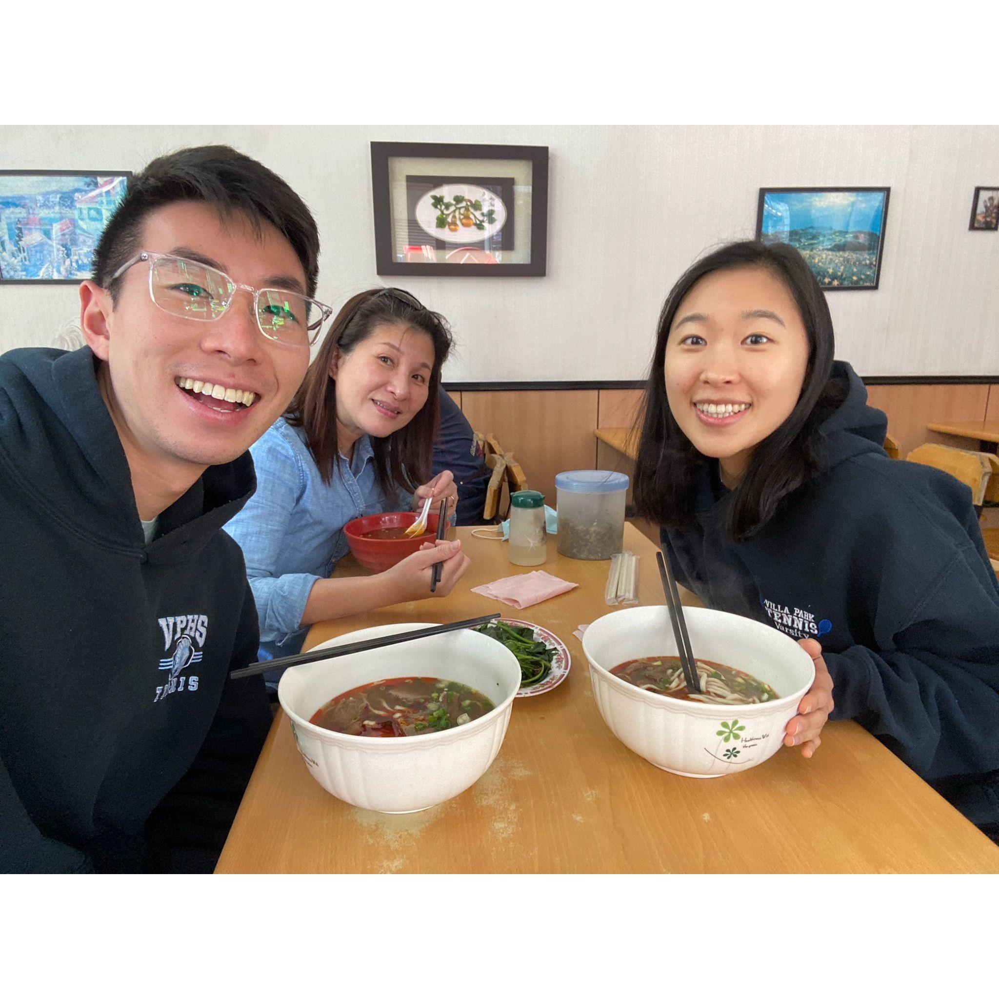 Three words. Beef. Noodle. Soup. That's all.