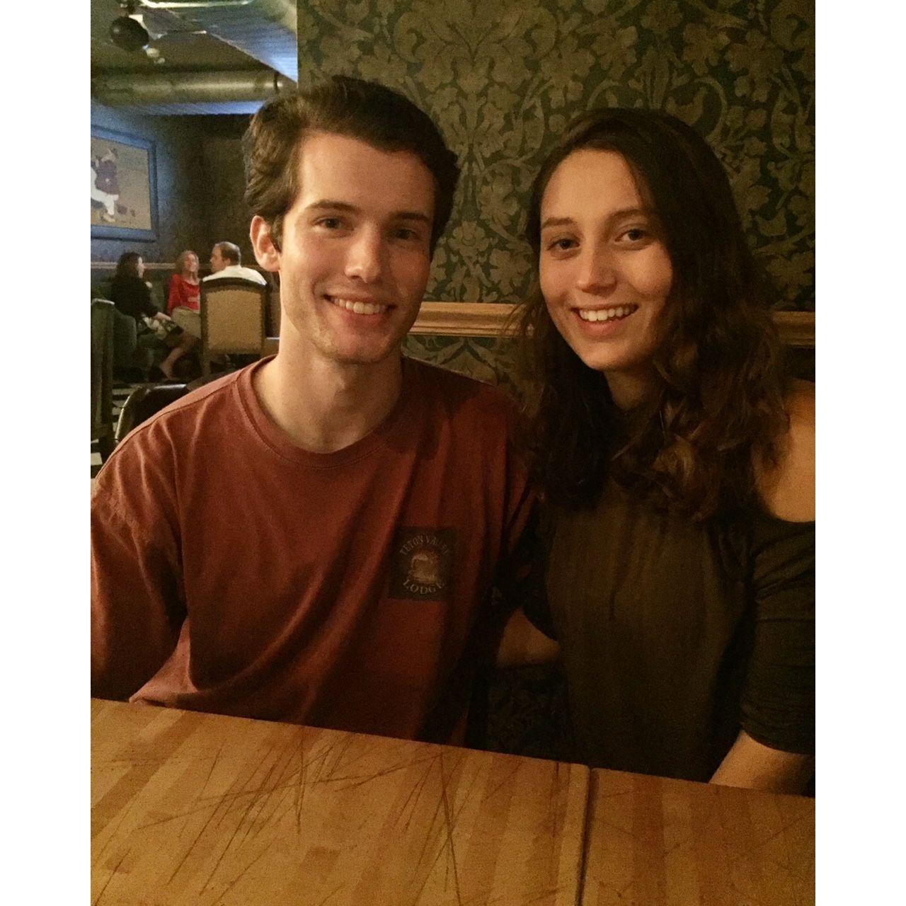 Our first photo together - October 2017